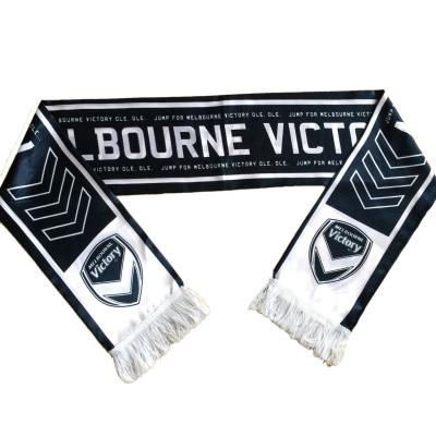 China Hot Promotion High Quality 100% Polyester Satin Printing Sports Team Fan Scarf for sale