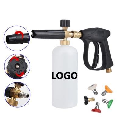 China Portable Car Wash Bottle 1/4 Quick Connector Car Cleaing Foam Snow 1L Foam Gun Car Wash DIY Spray for sale