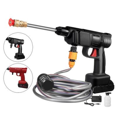 China Portable Powerful Chamber Car Wash Foam Gun 24V 7500mA Car Wash Spraying Cordless Car Wash Gun Cleaning Sprayer for sale