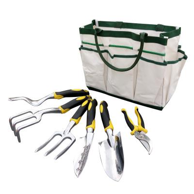 China Garden Metal Garden Tool Heavy Duty Kit Tool Kit Garden Planting, Bucket Garden Tool with Strong Bag for sale