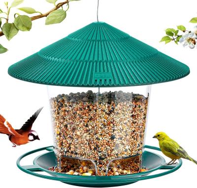 China Nature MVM Non-automatic Hanging Wild Bird Feeder With Round Shaped Roof Bird Feeder For Outdoor Garden Yard Decoration for sale