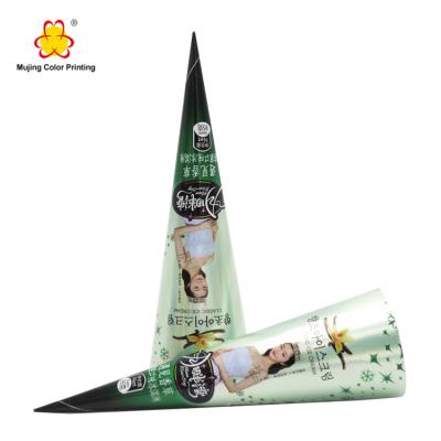 China Disposable High Quality Custom Printed Moisture Proof Ice Cream Paper Cone Sleeve for sale