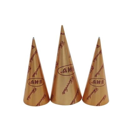 China Disposable High Quality Colored Paper Cone Sleeve Ice Cream Paper Cone Packaging for sale