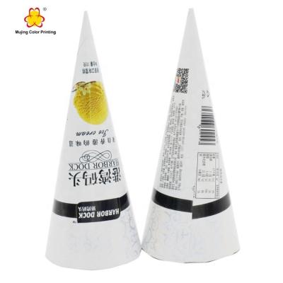 China 2020 New Fashionable Products Disposable Aluminum Foil Cone Sleeve Ice Cream Paper Cone for sale