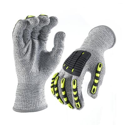 China Cheap Anti-cut Glove Mechanic Cut-Resistant And Impact-Resistant Construction Safety Work Anti-Vibration Shock Resistant Gloves for sale