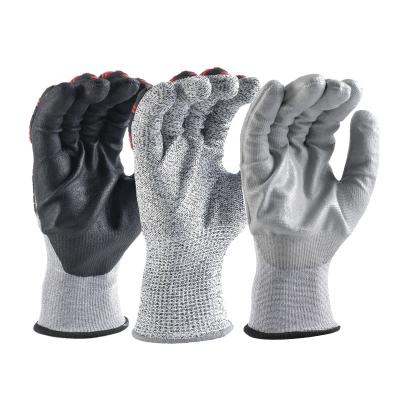 China Work / Industry / Safety Resistant / Cut Resistant Cheap Price PU Hppe Anti-Cut Chainsaw Protective Gloves Light Cut Working Level 9 Safety Resistant Anti Work for sale