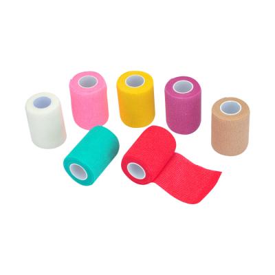 China Nonwoven Medical Consumables Colored Elastic Wrap Bulk Cohesive Bandage for sale