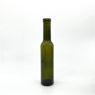 China Food Manufacturer Direct Round Dark Green Transparent Soybean Oil Olive Bottle for sale