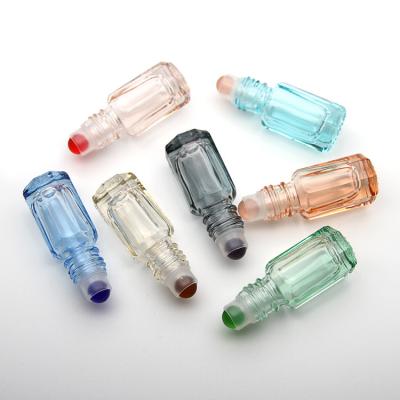 China Customized Color 3ml 6ml 10ml 12ml Luxury Octagonal Shape Mini Roll On Glass Essential Oil Perfume Oil Roller Cosmetic Empty Bottles for sale