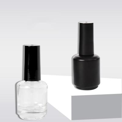 China 2ml 5ml 10ml 15ml lucency black nail polish oil glass cosmetic bottle for sale