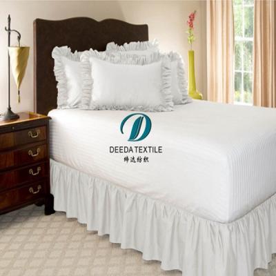 China Deeda Factory Single 100% Polyester Hotel Bed Skirt for sale