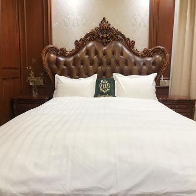 China Dobby Deeda Factory 240TC Dobby Check Bedding Set For Bangkok Hotels for sale