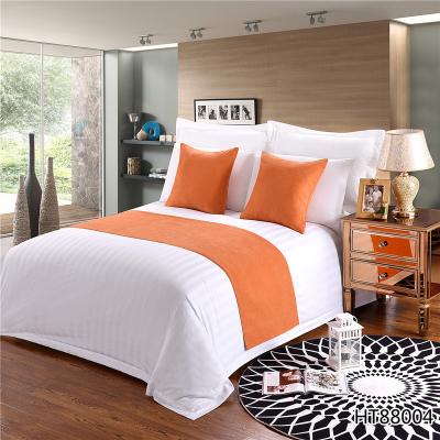 China Twill Deeda Textile Solid Color Hotel Bed Runner for sale