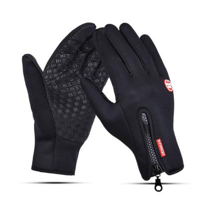 China Outdoor Waterproof Warm Unisex Full Finger Thermal Increasing Running Racing Touch Screen Bike Gloves for sale