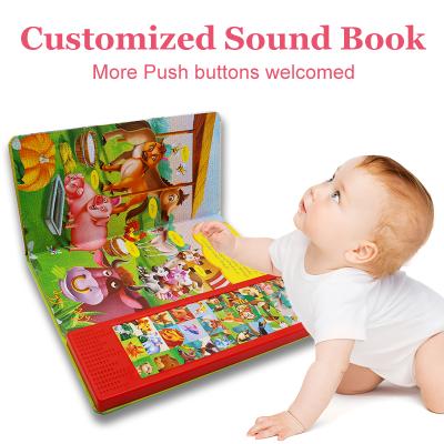 China Learner /story kids sound animals push button board English sound electronic study book for sale