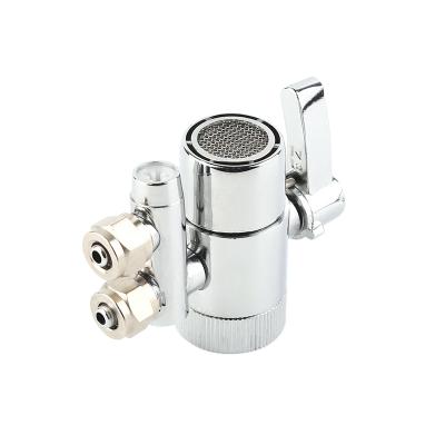 China Household Brass Double Switch Valve Water Purifier Accessories for sale