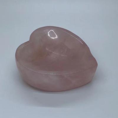 China China Wholesale Natural High Quality Dark Light Pink Rose Quartz Crystal Bowl For Gifts for sale