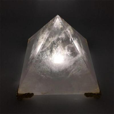 China China Natual Clear Pyramid Rock Quartz Crystal Night Light for sale