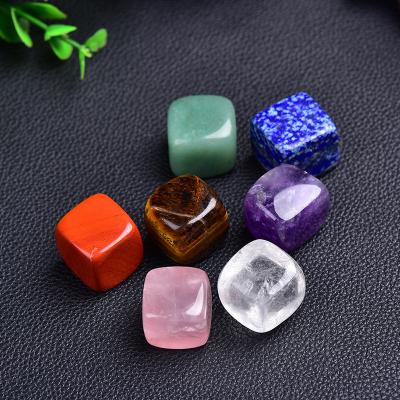 China Wholesale China Decor Big Cube Donghai Diffuser Quartz Charms Healing 7 Chakras Crystal Stones Set for sale