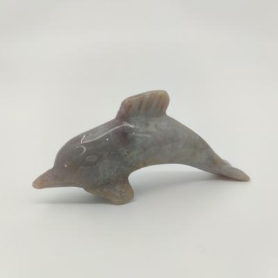 China Wholesale Natural Animal Stone Crystal Dolphin For Gifts from China Rose Quartz Crystal Gemstone Carving for sale