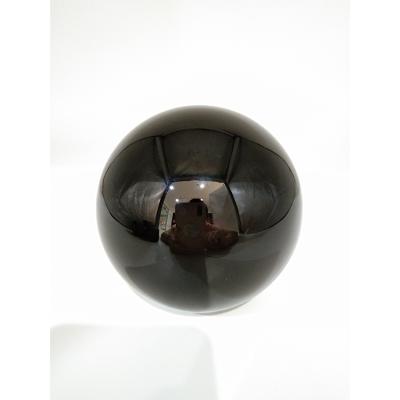 China China Factory Price Natural Black Obsidian Sphere Crystal Craft Healing Sphere With Stand Base for sale