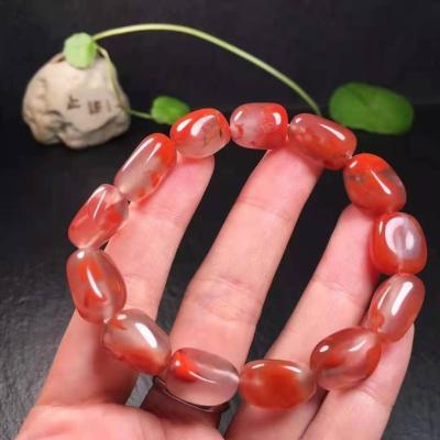 China China Customized High Quality Tumbled Southern Red Agate Bead Bracelet for sale