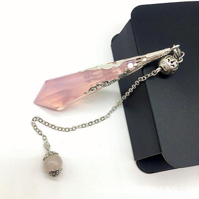 China Wholesale Crystal Clean Crystal Faceted Pendant Spirit Pendulum Natural White Clear Quartz Pendant from China for sale