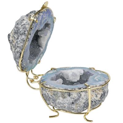 China Wholesale Natural China Agate Geode Crystal Balls Crystal Spheres Laughs Agate Cave For Home Decoration for sale