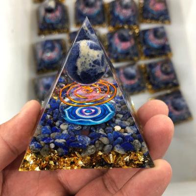 China Bulk Organ Crystal Pyramid of Reiki Crystal Ball Energy Seven Charka from China Wholesale for Healing for sale