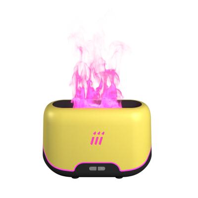 China Car scent ultrasonic flame battery flower 400ml rose portable tech aroma diffuser wifi for sale