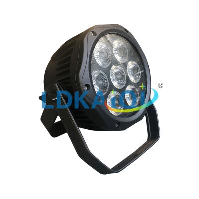 China Outdoor stage dmx stage lighting ip65 led par 7pcs 10w rgbwa 5in1 waterproof par can light for sale