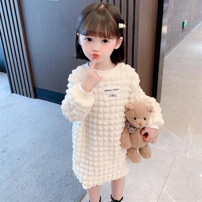 China New Puffs Neck Kids Size SE1218 2021 Long Sleeve Hoodies Over Round Bubble Sleeve Blouse for sale