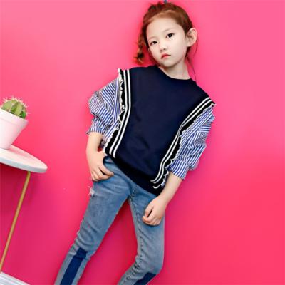 China Spring SE8235 Spring Design Bat Wing Sleeve Girls Hoodies Sweatshirt Breathable Fashion Quilted Sweatshirt for sale