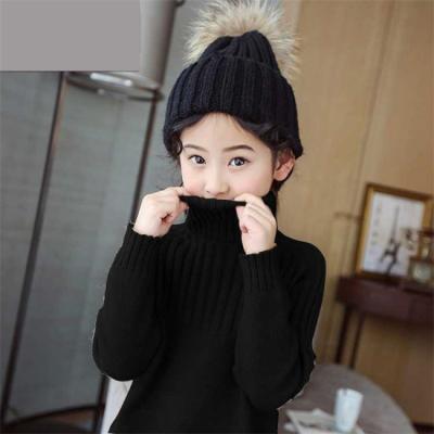 China SE1317 Children's Sweet Girls Sweater Viable Girls' Winter Thicken Loose Outer Knitwear Baby Sweater Dress for sale