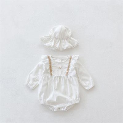 China SE1450 Polyester / Cotton Kids Baby Spring Long Sleeve Rompers Branded Latest Baby Clothes Made In China for sale