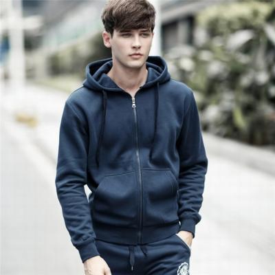 China SE8051 Autumn And Winter Windproof Season Printing Sweater Men Plus Size Solid Color Hoodie Jacket for sale