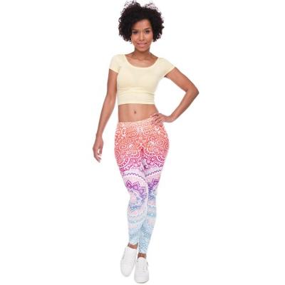 China Breathable Fitness Sublimation Printed Stylish High Waist Leggings High Quality African Printed Gym Leggins Polyester Cool Girl Yoga pants for sale