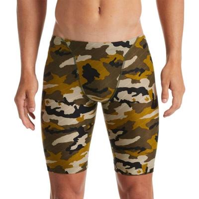 China Private Logo Sport Men Swimming Trunk Tights Anti-UV Camouflage Print Jammer Swimwear High Quality Custom Design Logo Beach Shorts for sale