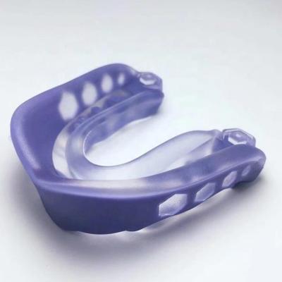 China GEL Shock Technology Private Label Printed Logo Thermoforming Sports Mouth Guard Maker Boxing Mouthpiece for sale