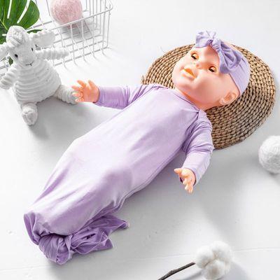 China Breathable Newborn Modal Nightgown Long Sleeve Knotted Baby Sleeping Bags Baby Dress Infant for sale