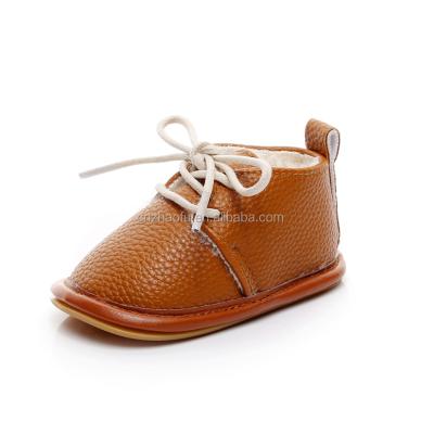 China 2017 Winter Warm Fur Moccasins Breathable Genuine Leather Baby Shoes Wholesale for sale