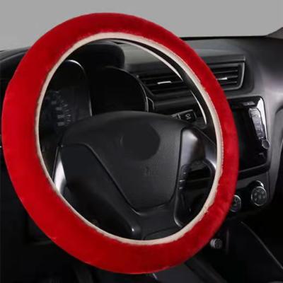 China Winter fur steering wheel cover set, wheel cover direct steering fortune indicating, beautiful design universal steering wheel cover for sale