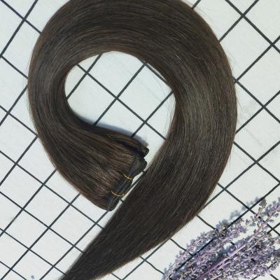 China 100% MACHINE SEWN Full Color #3 100%Virgin Remy Full Cuticle Human Hair HAIR WEFT Weft Most Popular Cuticle Grade Hair for sale