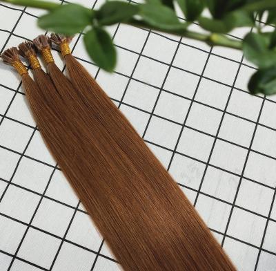 China Italian Keratin Double Tip Hair Extensions 100% Straight Virgin Hair Color Drawn Virgin Hair Wholesale Flat Tip Hair 30 Years for sale