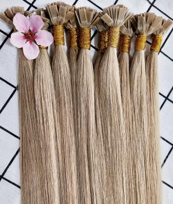 China Italian Keratin Double Tip Hair Extensions 100% Straight Virgin Hair Color Drawn Virgin Hair Wholesale Flat Tip Hair 18 Years for sale