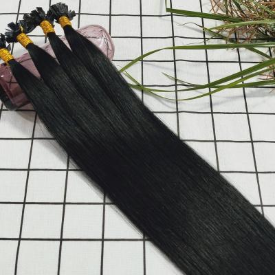 China Italian Keratin Double Tip Hair Extensions 100% Flat Virgin Hair Color Drawn Virgin Hair Wholesale 1 Year Flat Tip Hair for sale