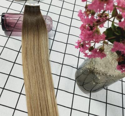 China Best Selling Virgin 100%Virgin Remy Full Cuticle Human Hair 100% HAIR color #T4A/8/60 grade hair tape in for sale