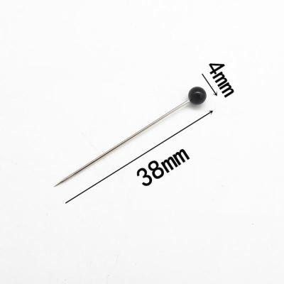 China Metal+glass 38mm ball head glass metal pins for jewelry sewing components flower decoration sewing pins for sale