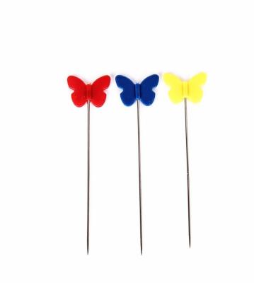 China Multicolor Plastic+metal Plastic+metal Flower Head Flat Quilting Pin for Hand-crafting and Sewing, Crafting Projects Jewelry Components Flower Decoration for sale