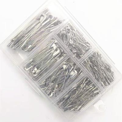 China Hot Sale 250PCS Silver Metal Safety Pins Clothes Accessories Metal Suit Hang Tag Safety Pin Brooch Set for sale